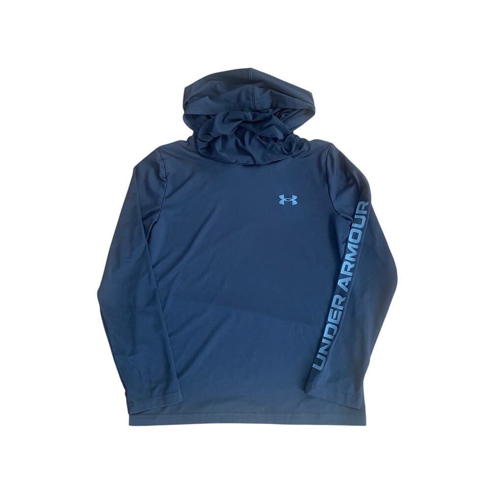 Under Armour mock neck hoodie Black Boys L #0396